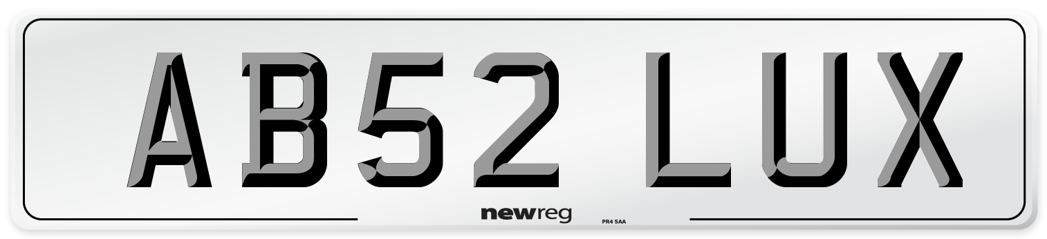 AB52 LUX Number Plate from New Reg